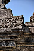 Candi Panataran - Base of Maim Temple with ornament and turret 